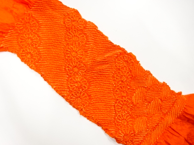 正絹　絞り　帯揚げ